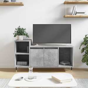 TV skříňka betonově šedá 100x35x55 cm kompozitní dřevo - obrázek 1