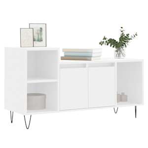 TV skříňka bílá 100x35x55 cm kompozitní dřevo - obrázek 3