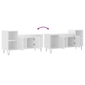 TV skříňka bílá 100x35x55 cm kompozitní dřevo - obrázek 9