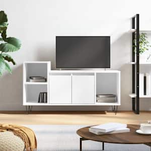 TV skříňka bílá 100x35x55 cm kompozitní dřevo - obrázek 1