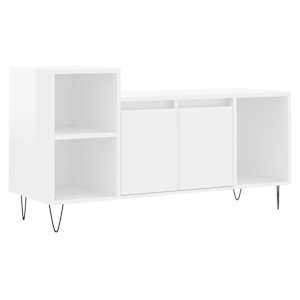 TV skříňka bílá s vysokým leskem 100x35x55 cm kompozitní dřevo - obrázek 2