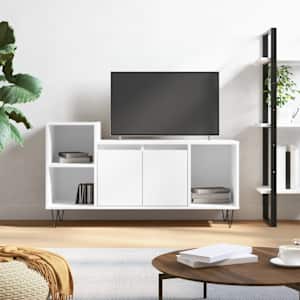 TV skříňka bílá s vysokým leskem 100x35x55 cm kompozitní dřevo - obrázek 1