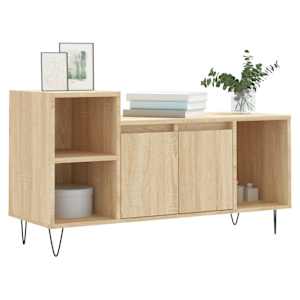 TV skříňka dub sonoma 100x35x55 cm kompozitní dřevo - obrázek 3