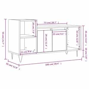 TV skříňka dub sonoma 100x35x55 cm kompozitní dřevo - obrázek 12