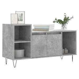 TV skříňka betonově šedá 100x35x55 cm kompozitní dřevo - obrázek 3