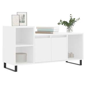 TV skříňka bílá 100x35x55 cm kompozitní dřevo - obrázek 3