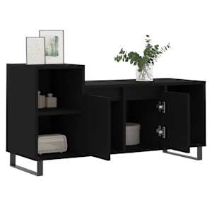 TV skříňka černá 100x35x55 cm kompozitní dřevo - obrázek 4