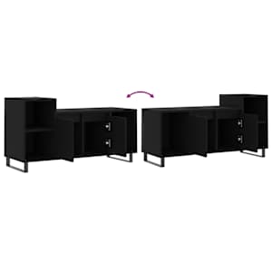 TV skříňka černá 100x35x55 cm kompozitní dřevo - obrázek 9