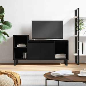TV skříňka černá 100x35x55 cm kompozitní dřevo - obrázek 1