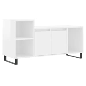 TV skříňka bílá s vysokým leskem 100x35x55 cm kompozitní dřevo - obrázek 2