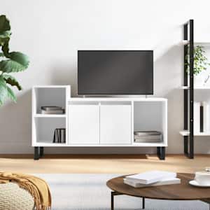 TV skříňka bílá s vysokým leskem 100x35x55 cm kompozitní dřevo - obrázek 1