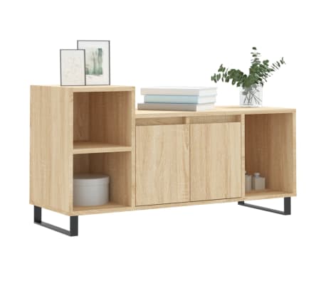 vidaXL TV-benk sonoma eik 100x35x55 cm konstruert tre
