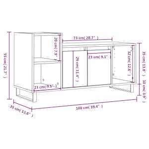 TV skříňka betonově šedá 100x35x55 cm kompozitní dřevo - obrázek 12