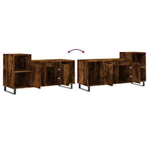 TV skříňka kouřový dub 100x35x55 cm kompozitní dřevo - obrázek 9