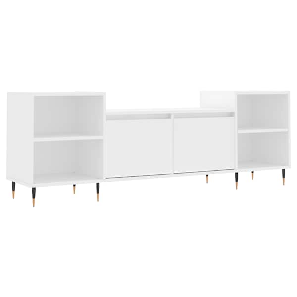 vidaXL telerikapp, valge, 160 x 35 x 55 cm, tehispuit