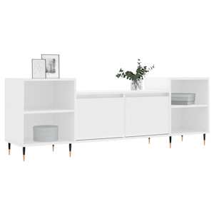 TV skříňka bílá 160 x 35 x 55 cm kompozitní dřevo - obrázek 3