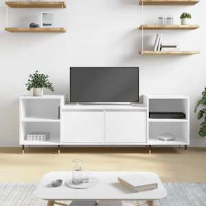 TV skříňka bílá 160 x 35 x 55 cm kompozitní dřevo - obrázek 1