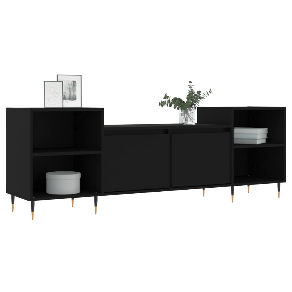 vidaXL TV-Schrank Schwarz 160x35x55 cm Holzwerkstoff