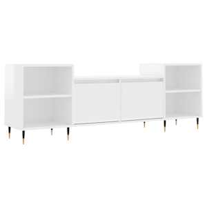 TV skříňka bílá s vysokým leskem 160x35x55 cm kompozitní dřevo - obrázek 2
