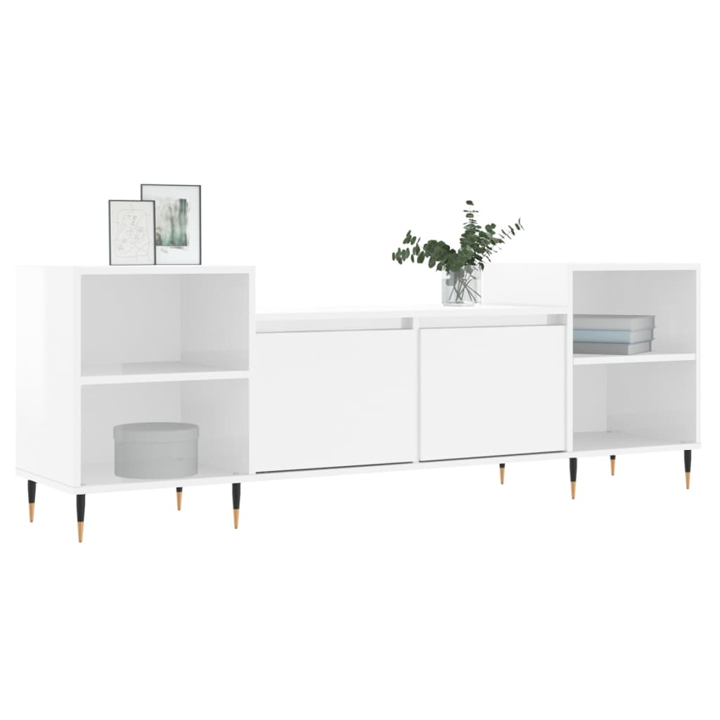 Thumbnail - vidaXL TV-Schrank Hochglanz-Weiß 160x35x55 cm Holzwerkstoff