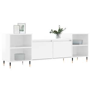 TV skříňka bílá s vysokým leskem 160x35x55 cm kompozitní dřevo - obrázek 3