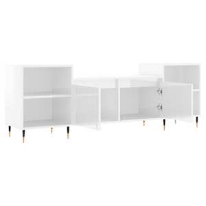 TV skříňka bílá s vysokým leskem 160x35x55 cm kompozitní dřevo - obrázek 6