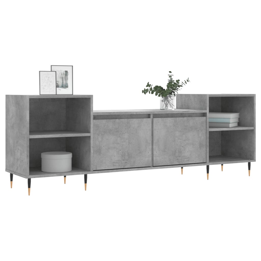 vidaXL Tv-meubel 160x35x55 cm bewerkt hout betongrijs