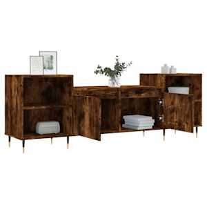 TV skříňka kouřový dub 160x35x55 cm kompozitní dřevo - obrázek 4