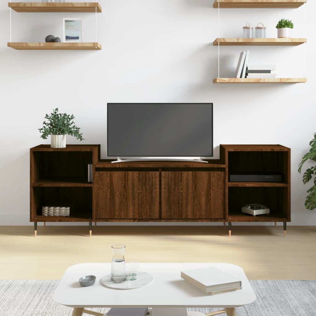 vidaXL Comodă TV, stejar maro, 160x35x55 cm, lemn prelucrat