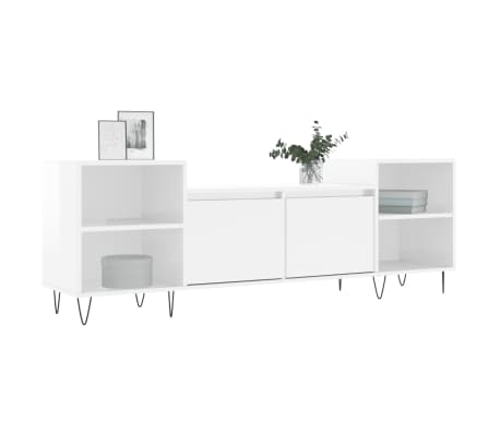 vidaXL TV Cabinet High Gloss White 160x35x55 cm Engineered Wood