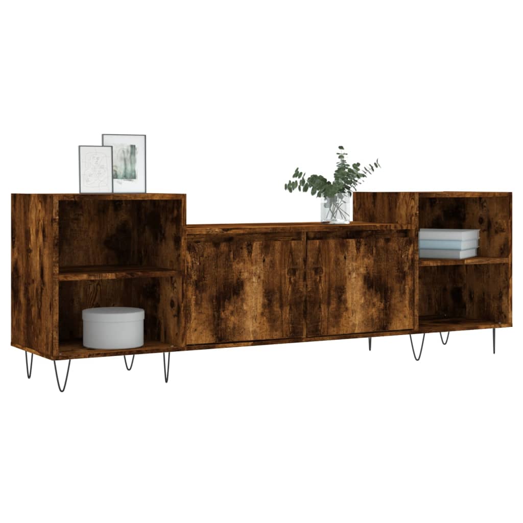 vidaXL Tv-meubel 160x35x55 cm bewerkt hout gerookt eikenkleurig afbeelding