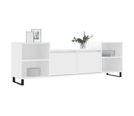 vidaXL TV-benk hvit 160x35x55 cm konstruert tre