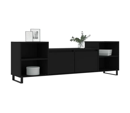 vidaXL Έπιπλο Τηλεόρασης Μαύρο 160x35x55 εκ. από Επεξεργασμένο Ξύλο