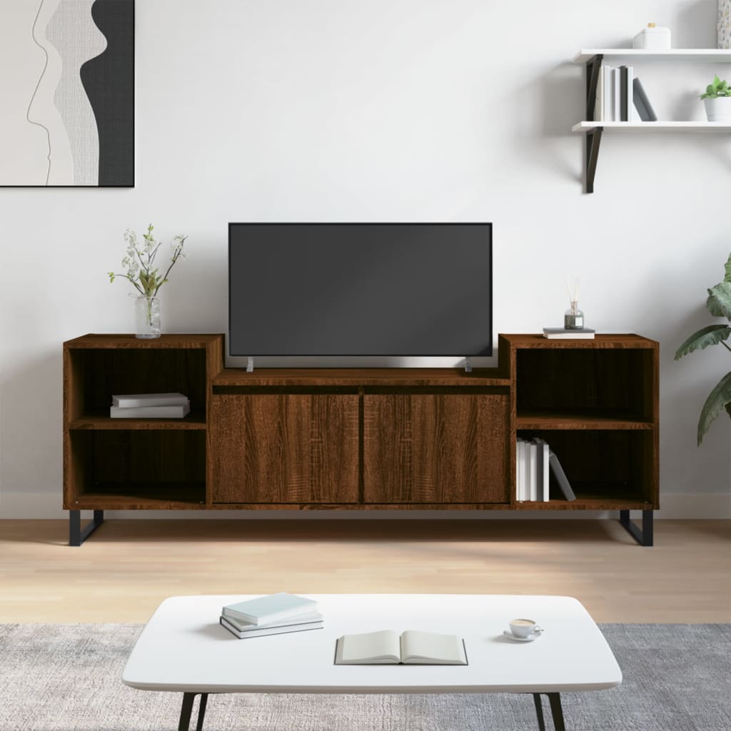 vidaXL Comodă TV, stejar maro, 160x35x55 cm, lemn prelucrat