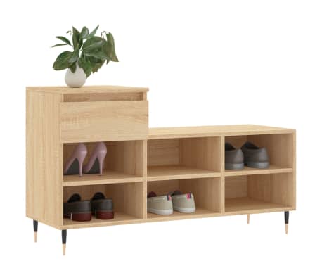 vidaXL Pantofar, stejar sonoma, 102x36x60 cm, lemn prelucrat