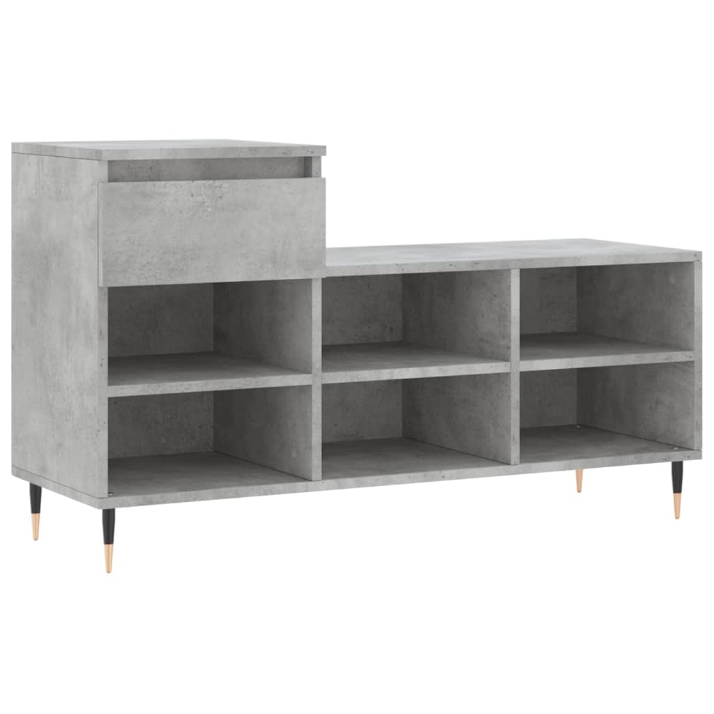 vidaXL Botník betonově šedý 102x36x60 cm kompozitní dřevo