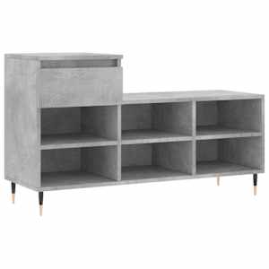 Botník betonově šedý 102x36x60 cm kompozitní dřevo - obrázek 2