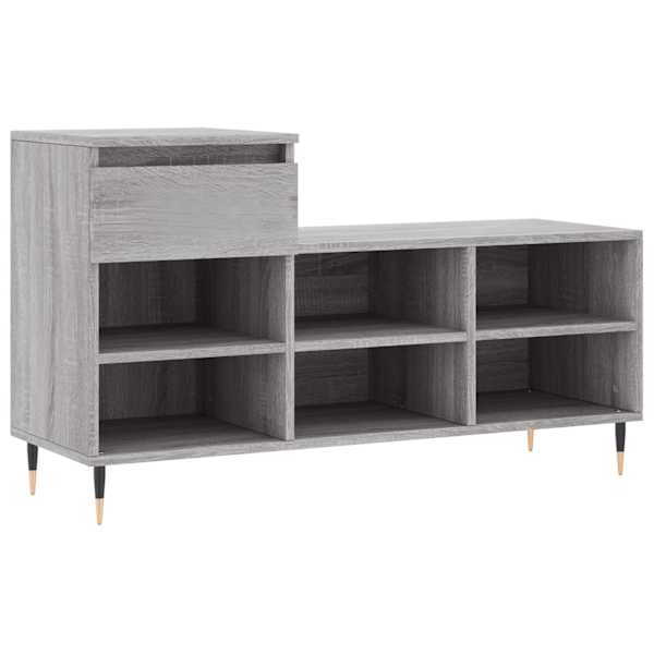 vidaXL kingakapp, hall Sonoma tamm, 102x36x60 cm, tehispuit