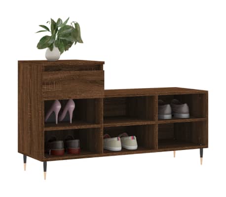 vidaXL Pantofar, stejar maro, 102x36x60 cm, lemn prelucrat