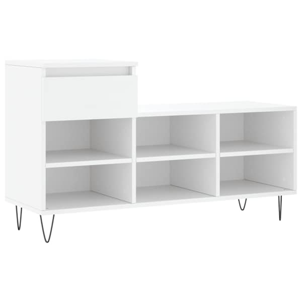 vidaXL jalatsikapp, valge, 102 x 36 x 60 cm, tehispuit