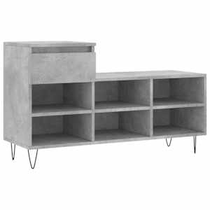 Botník betonově šedý 102x36x60 cm kompozitní dřevo - obrázek 2