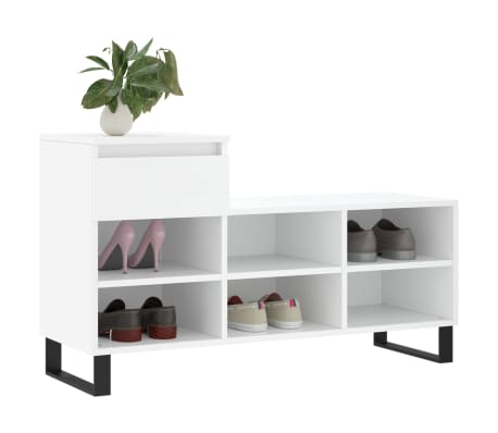 vidaXL Schoenenkast 102x36x60 cm bewerkt hout wit