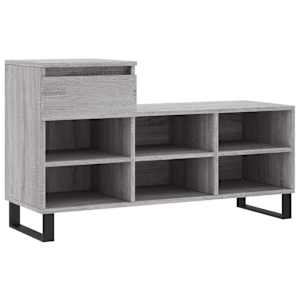 vidaXL kingakapp, hall Sonoma tamm, 102x36x60 cm, tehispuit