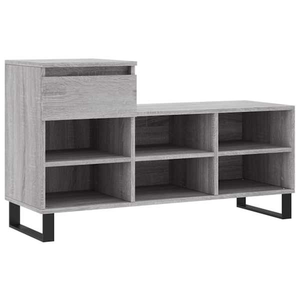 vidaXL kingakapp, hall Sonoma tamm, 102x36x60 cm, tehispuit