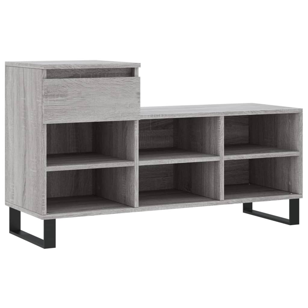 vidaXL Botník šedý sonoma 102x36x60 cm kompozitní dřevo
