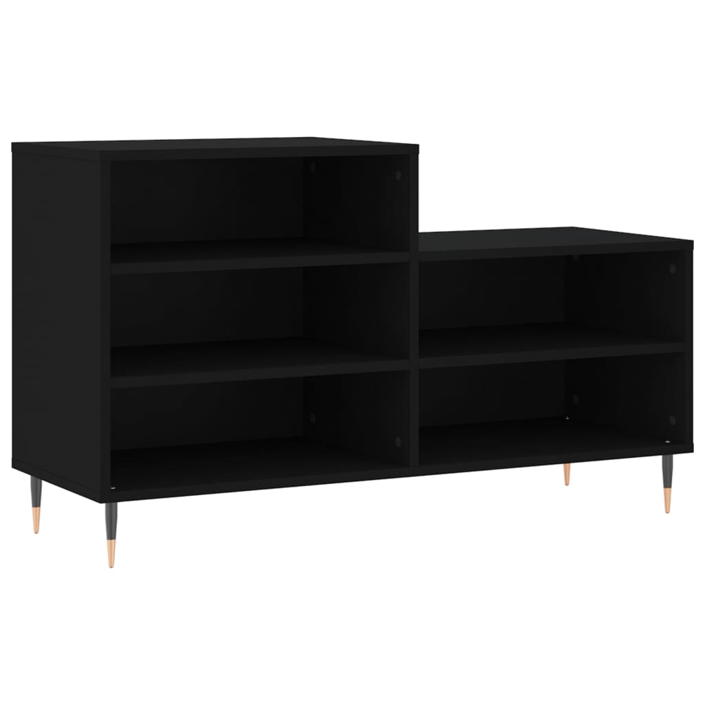 vidaXL Schoenenkast 102x36x60 cm bewerkt hout zwart