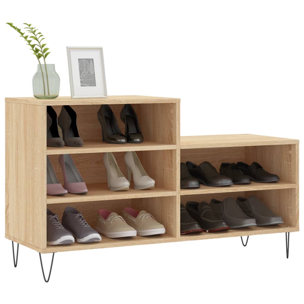 Thumbnail - vidaXL Schuhregal Sonoma-Eiche 102x36x60 cm Holzwerkstoff