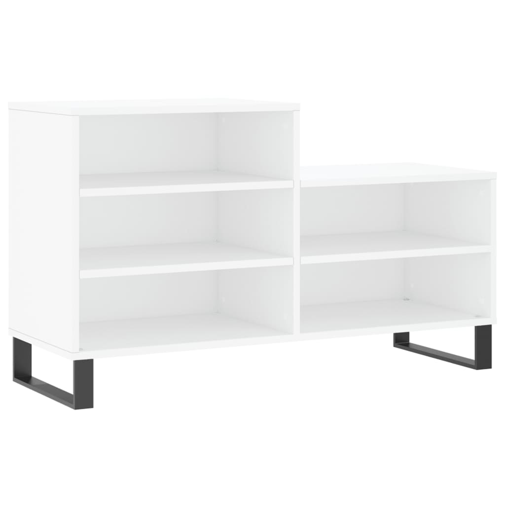vidaXL Botník bílý 102x36x60 cm kompozitní dřevo