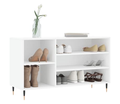 vidaXL Schuhregal Wei&szlig; 102x36x60 cm Holzwerkstoff