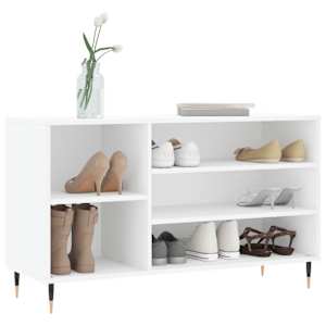 vidaXL Schuhregal Wei&szlig; 102x36x60 cm Holzwerkstoff